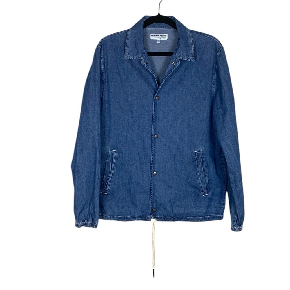 American apparel snap front denim jacket